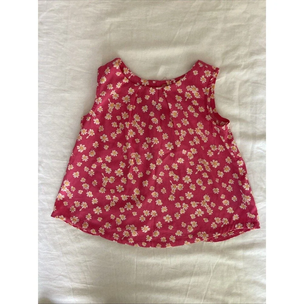 4T Old Navy girl clothes - 1 piece T shirt | pink color & flower theme